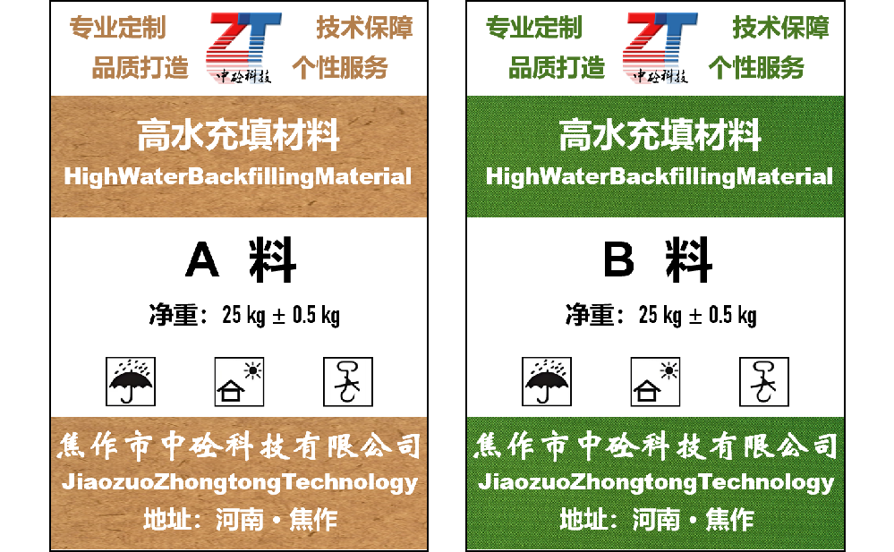 高水充填AB料